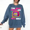 The Best Moms Are 90s Girls 90s Aesthetic Mom Nostalgia Comfort Colors Sweatshirt Blue Jean