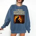 Bigfoot Saturday Morning Nostalgia Comfort Colors Sweatshirt Blue Jean
