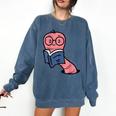 Book Worm Pun Read Reading Librarian America Men Women Kids Comfort Colors Sweatshirt Blue Jean Book Worm Pun Read Reading Librarian America Men Women Kids Comfort Colors Sweatshirt Blue Jean