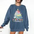 All Booked For Christmas Book Tree Lights Christmas Library Comfort Colors Sweatshirt Blue Jean All Booked For Christmas Book Tree Lights Christmas Library Comfort Colors Sweatshirt Blue Jean