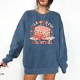 All Booked For Valentine’s Day Readers Teachers Bookworms Comfort Colors Sweatshirt Blue Jean