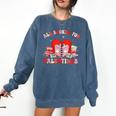 All Booked For Valentines Shirt Cute Book Lover Reading Comfort Colors Sweatshirt Blue Jean