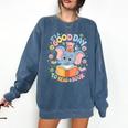 Books Lovers Kids Women Men It's A Good Day To Read A Book Comfort Colors Sweatshirt Blue Jean