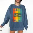 Classic Retro Gaming Nostalgia Comfort Colors Sweatshirt Blue Jean