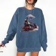 Classic Steam Train Enthusiasts Nostalgia For Train Lovers Comfort Colors Sweatshirt Blue Jean