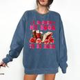 I Closed My Book To Be Here Valentines Book Lover Bookish Comfort Colors Sweatshirt Blue Jean