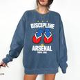 Discipline Arsenal Pinoy Nostalgia Filipino Tsinelas Premium Tri-Blend Comfort Colors Sweatshirt Blue Jean