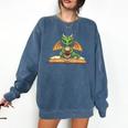 Dragon Reading Book Bookworm Comfort Colors Sweatshirt Blue Jean