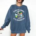 Elder Millennials Embracing 90s CDs Nostalgia Vibes Comfort Colors Sweatshirt Blue Jean