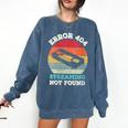 Error 404 Streaming Not Found Nostalgia VHS Retro Tape Comfort Colors Sweatshirt Blue Jean