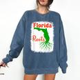 Florida Roots Florida Nostalgia Comfort Colors Sweatshirt Blue Jean