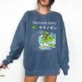 Frutiger Aero Y2K Fashion Trends Statement Piece Tech Orbite Premium Tri-Blend Comfort Colors Sweatshirt Blue Jean