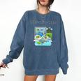 Grass Fun UI UX Er Computer Retro Fish Frutiger Aero Premium Tri-Blend Comfort Colors Sweatshirt Blue Jean