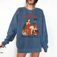 Halloween Bookish Witchy Book Club Hot Girls Read Comfort Colors Sweatshirt Blue Jean