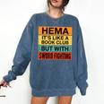 Hema Definition Like A Book Club With Swords Comfort Colors Sweatshirt Blue Jean
