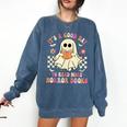 It's A Good Day To Read More Horror Books Halloween Comfort Colors Sweatshirt Blue Jean