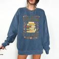 It's Not Hoarding If It's Books Book Lover Graphic Comfort Colors Sweatshirt Blue Jean