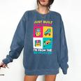 Just Built Different I'M From The 1900S Retro Comfort Colors Sweatshirt Blue Jean