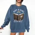 Just A Girl Who Loves Books Witchcraft Spell Book Halloween Comfort Colors Sweatshirt Blue Jean Just A Girl Who Loves Books Witchcraft Spell Book Halloween Comfort Colors Sweatshirt Blue Jean