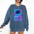 Lofi Reverie Analog Dreams Pixel 90s Desktop VHS Nostalgia Comfort Colors Sweatshirt Blue Jean