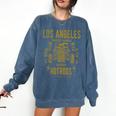 Los Angeles Hotrods Automotive Nostalgia Distressed Comfort Colors Sweatshirt Blue Jean