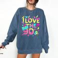I Love The 90'S 90s Retro Nostalgia Comfort Colors Sweatshirt Blue Jean