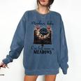 Meadows Baby Our Last Name Is Meadows Dark Romance Smut Book Comfort Colors Sweatshirt Blue Jean