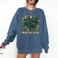 I Miss The Static Retro VHS Nostalgia Art Comfort Colors Sweatshirt Blue Jean