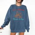 All I Need Is Books & Cats Cozy Comfort Colors Sweatshirt Blue Jean