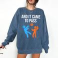 And It Came To Pass Book Of Mormon LDS Missionary Comfort Colors Sweatshirt Blue Jean