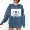 Please Be Patient I'm From The 1900s Cowboy Saying Comfort Colors Sweatshirt Blue Jean