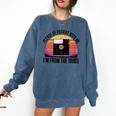 Please Be Patient With Me I'm From The 1900s Floppy Disk Comfort Colors Sweatshirt Blue Jean