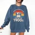 Please Be Patient With Me I'm From The 1900s Floppy Disk Premium Tri-Blend Comfort Colors Sweatshirt Blue Jean