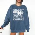 Please Be Patient With Me I'm From The 1900s USA Flag Skull Comfort Colors Sweatshirt Blue Jean Please Be Patient With Me I'm From The 1900s USA Flag Skull Comfort Colors Sweatshirt Blue Jean