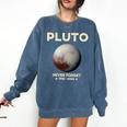 Pluto Never Forget 1930-2006 Planet Space Science Nostalgia Premium Tri-Blend Comfort Colors Sweatshirt Blue Jean