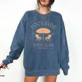 Poolside Book Club Summer Reading Book Lover Swimming Shirt For Men Women Comfort Colors Sweatshirt Blue Jean