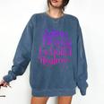 Quietly Thriving In Fictional Realms Book Lovers Comfort Colors Sweatshirt Blue Jean
