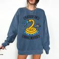 Raised On Hose Water Nostalgia Lovers Summer Vibes Comfort Colors Sweatshirt Blue Jean