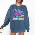 Retro 80s Style 90s Pop Fashion Nostalgia Eighties Music Comfort Colors Sweatshirt Blue Jean