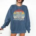 Retro Snack Goals Icon Nostalgia Comfort Colors Sweatshirt Blue Jean