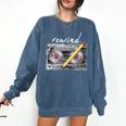 Rewind Cassette Tape Nostalgia 80s 90s Retro Music Lover Comfort Colors Sweatshirt Blue Jean