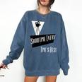 Showtime Every Moment Cinema Nostalgia Film Buff Humor Comfort Colors Sweatshirt Blue Jean