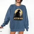 Spaghetti Western Cowboy Culture Classic Western Nostalgia Comfort Colors Sweatshirt Blue Jean