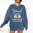 Spread Those Pages Like A Good Girl Bookworm Book Lover Comfort Colors Sweatshirt Blue Jean