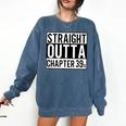 Straight Outta Chapter 39 Cute Book Lover Reader Comfort Colors Sweatshirt Blue Jean