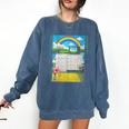 Women's Frutiger Aero Aesthetic Rainbow Glitch Art Comfort Colors Sweatshirt Blue Jean Women's Frutiger Aero Aesthetic Rainbow Glitch Art Comfort Colors Sweatshirt Blue Jean