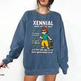 Xennial Born 1977 To 1983 Nostalgia Comfort Colors Sweatshirt Blue Jean