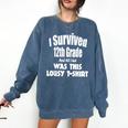 12th Grade Graduation T Shirt Grad Graduate Education Comfort Colors Sweatshirt Denim