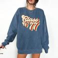 1977 Class Reunion Retro Class Of 77 High School Graduation Comfort Colors Sweatshirt Denim