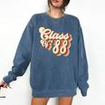 1988 Class Reunion Retro Class Of 88 High School Graduation Comfort Colors Sweatshirt Denim